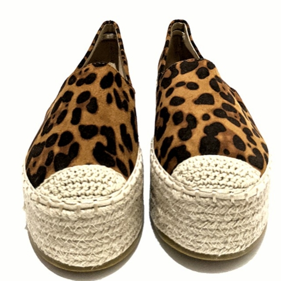Platform Leopard Slip-On Espadrilles - Picture 3 of 9